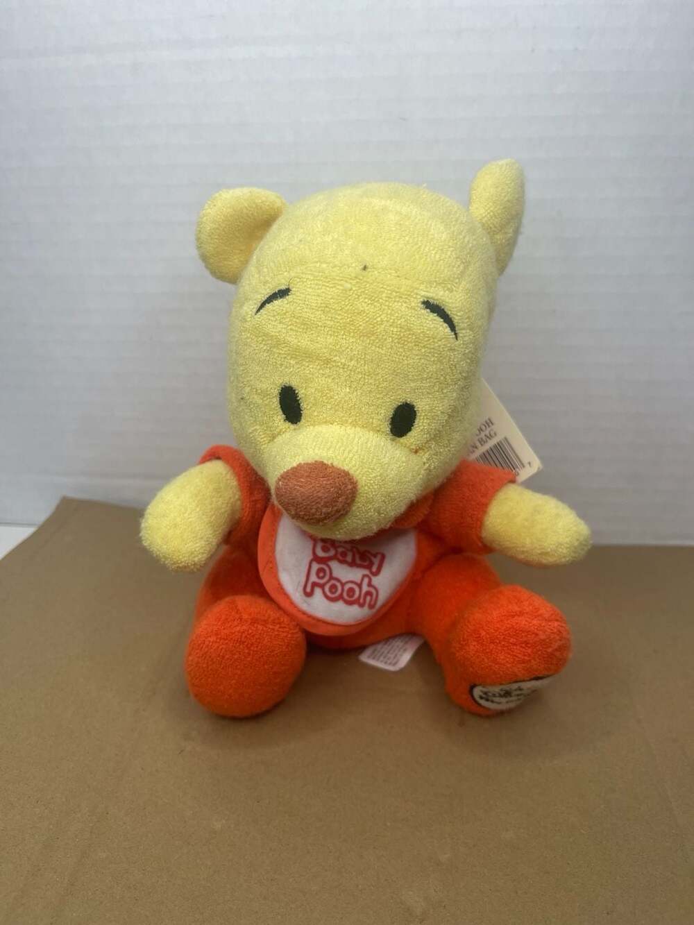 NWT Vintage Walt Disney World Baby Pooh Terry Cloth Bean Bag Plush